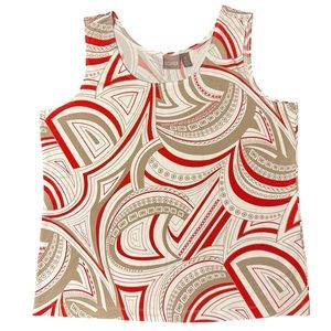 8. CHICO’S Abstract Tank Top Size 3 , Compare to XL